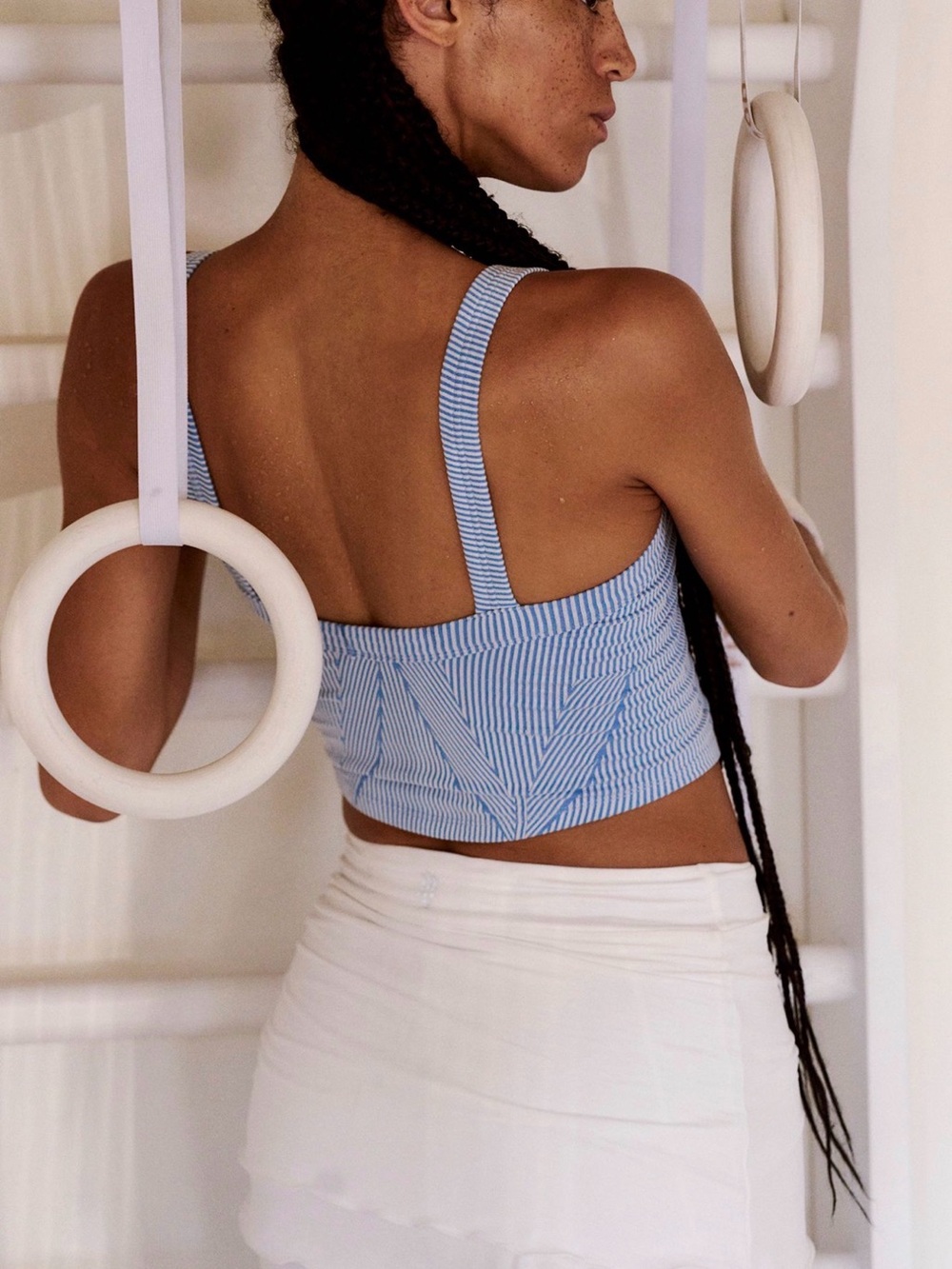 FP Movement Women’s Perfectly Plated Cami in Denim Blue Combo - Picture 2 of 9